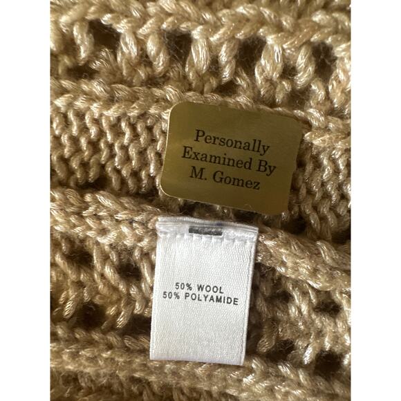 St. John Collection Knit Cardigan Short Sleeve Open Front Beige Small - Picture 4 of 7